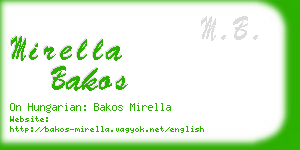 mirella bakos business card